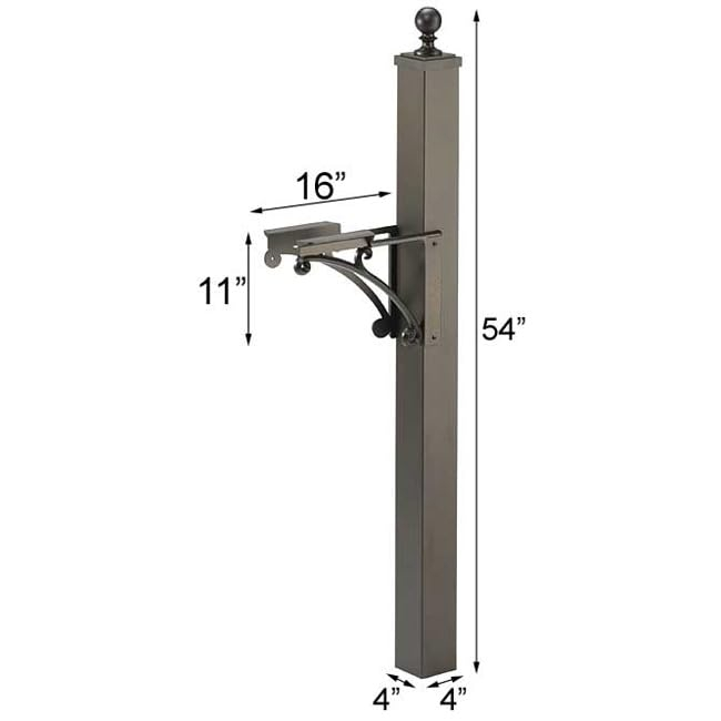 Deluxe French Bronze Aluminum Mailbox with Side Plaques