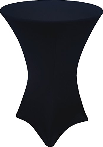 30 x 42 Black Stretch Fitted Spandex Highboy Cocktail Cover -by Banquet Tables Pro