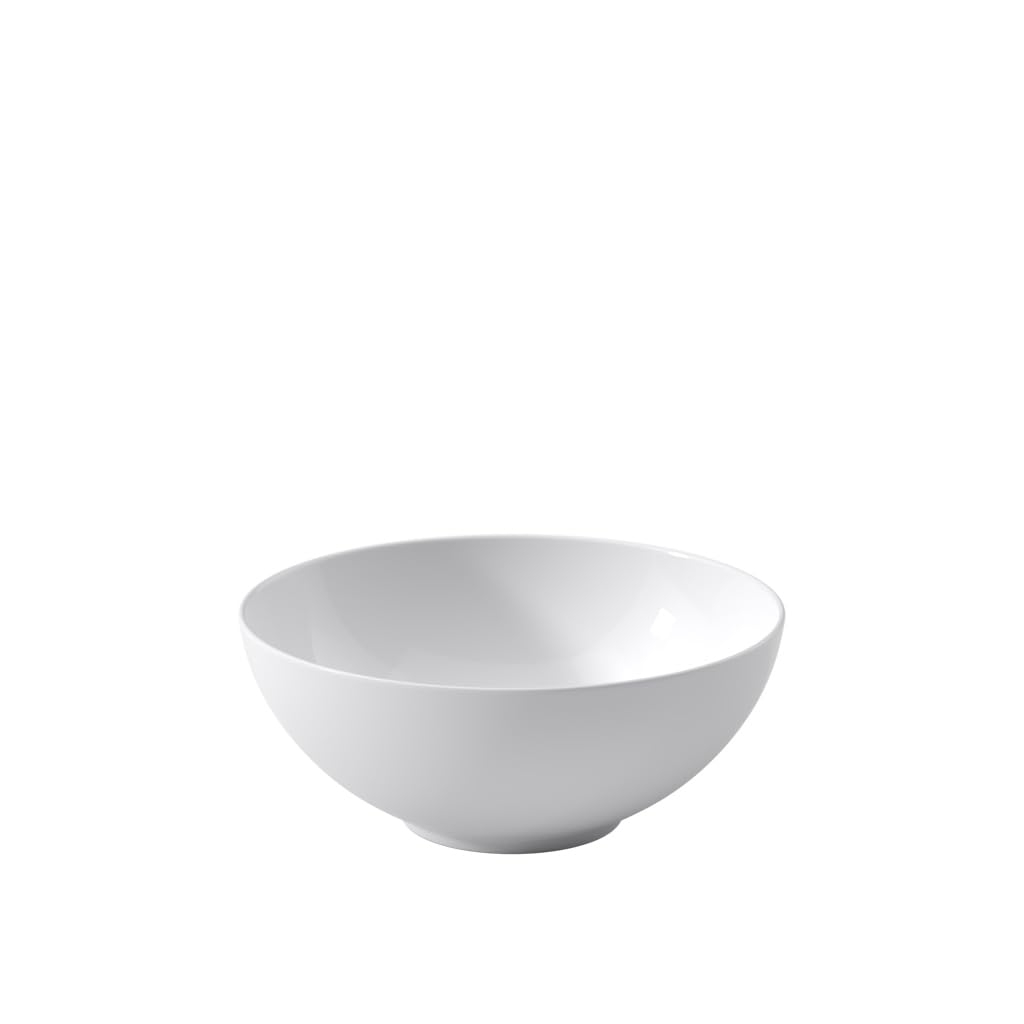 White Ceramic Round Minimalist Everyday Bowl