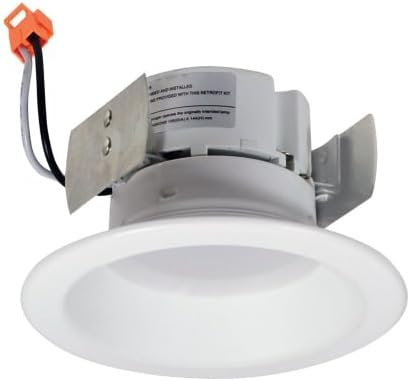 White Aluminum 4-Inch LED Recessed Light Trim