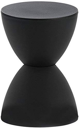 Sallie Black Weather-Resistant Plastic Indoor/Outdoor Stool