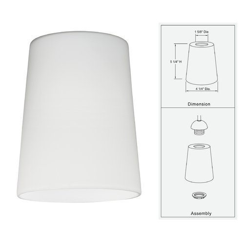 Satin White Cone Glass Wall Mount Shade