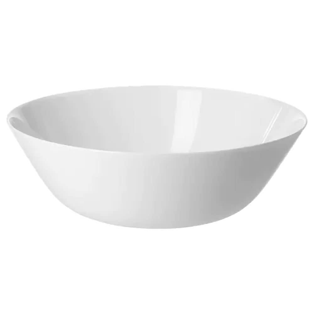 Elegant White Tempered Glass Serving Bowls Set of 6