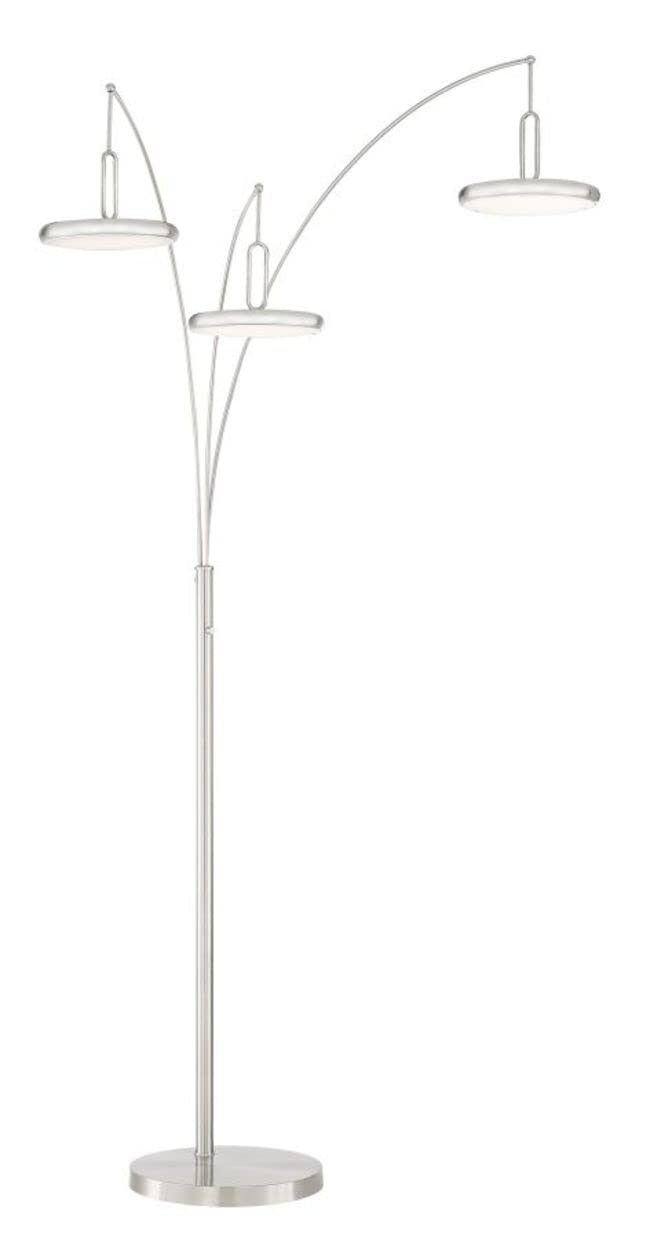 Lite Source Ls-83278 Sailee 3 Light 90" Tall Integrated Led Tree Floor Lamp - Nickel
