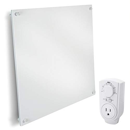 Wall Mount Space Heater Panel- 400 Watt Convector Heater, 120V Electric Heat Reflector | Ideal for 200 Sq Ft Room
