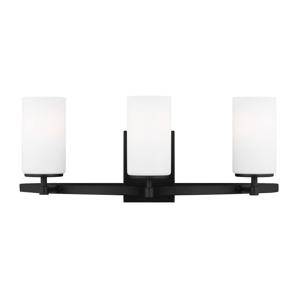 Generation Lighting Alturas 22-in 3 -Light Matte Black Modern/contemporary Vanity light