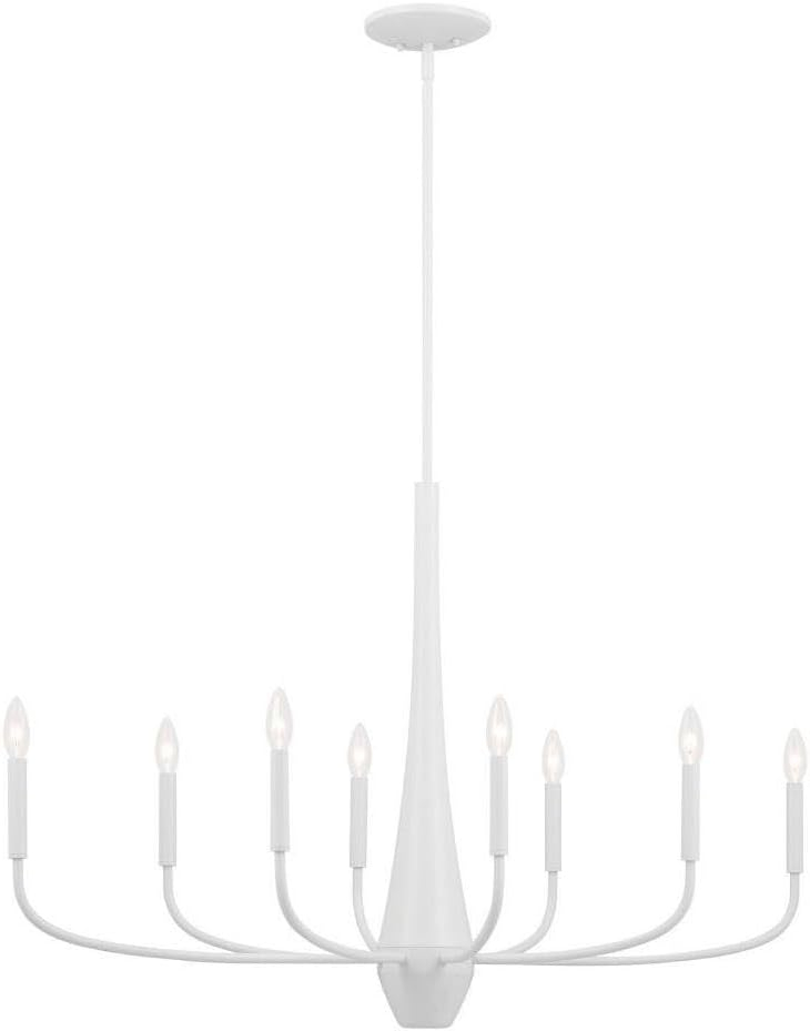Kichler Deela 8 -Light White Modern/contemporary For Use in Bedrooms, Dining Rooms, Foyers, Kitchens, Living Rooms Chandelier