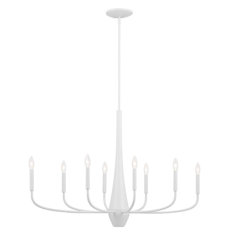 Kichler Deela 8 -Light White Modern/contemporary For Use in Bedrooms, Dining Rooms, Foyers, Kitchens, Living Rooms Chandelier