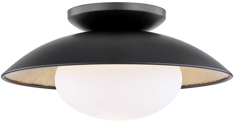 Quinn Semi-Flush Light - Black / Medium