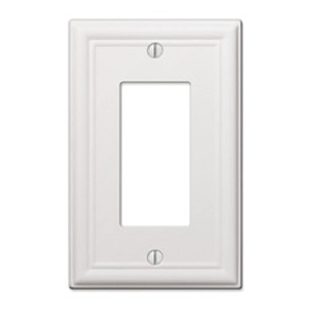 Amerelle Chelsea White 1 gang Stamped Steel Rocker Wall Plate 1 pk