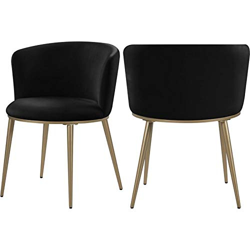 Meridian Furniture Skylar Black Velvet Dining Chair (Set of 2)