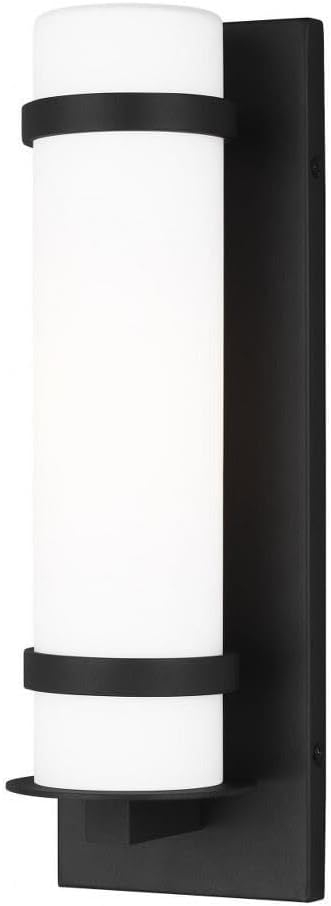 Generation Lighting Alban 1 -Light 14-in H Matte Black Hardwired Outdoor Wall Light
