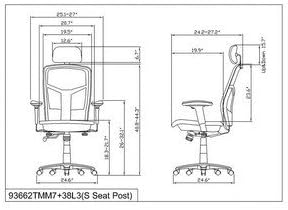 Lorell ErgoMesh Series High-Back Mesh Chair Black Mesh Seat - Mesh Back - Plastic, Steel Frame - Black - 28.5" Width x 28.5" Depth x 51" Height - 1 Each