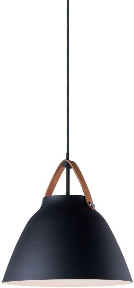 Maxim Lighting Nordic 1 - Light Pendant in  Tan Leather/Black