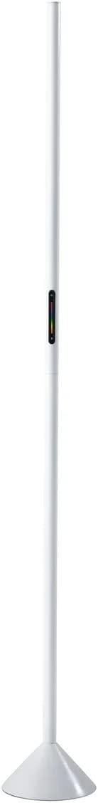 Matte White LED Floor Lamp with Slide Dimmer and RGB Switch