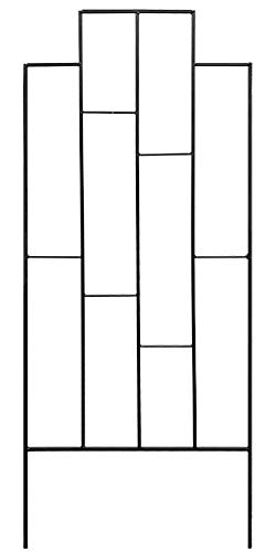 American GardenWorks Contemporary Trellis, Matte Black, 64"H