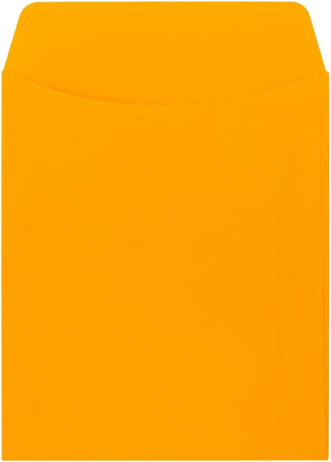Hygloss Nonadhesive Library Pockets 5" Height x 3.5" Width x 7" Length - Rectangular - Assorted - Manila - 30 / Pack