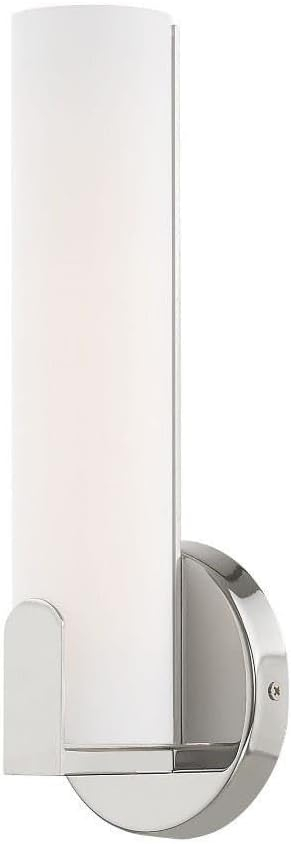 Livex Lighting Lund 8W LED Contemporary Metal ADA Wall Sconce in Polished Chrome