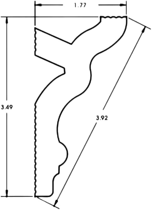 Creative Crown Foam Molding | 96 Ft of 3.5" Engel Foam Crown Molding kit W/precut Corners on end of Lengths 4 Inside & 1 Out (Available in 5 Other Styles and Sizes-See Our Other LISTINGS)