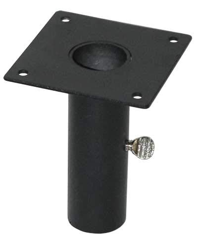 Black Steel Bird House or Feeder Pole Mount Adapter