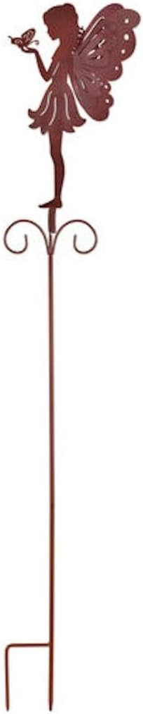 Handcrafted Metal Fairy with Butterfly Stake, 47 Inches