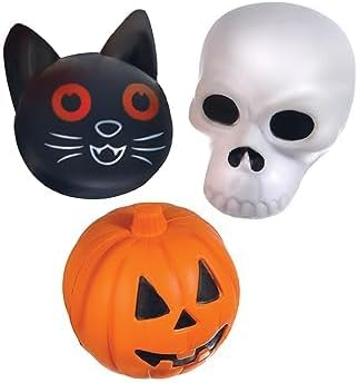 Amscan Halloween Squish Foam Ball Party Favors, Assorted Colors, 12 Balls Per Bag, Pack Of 2 Bags