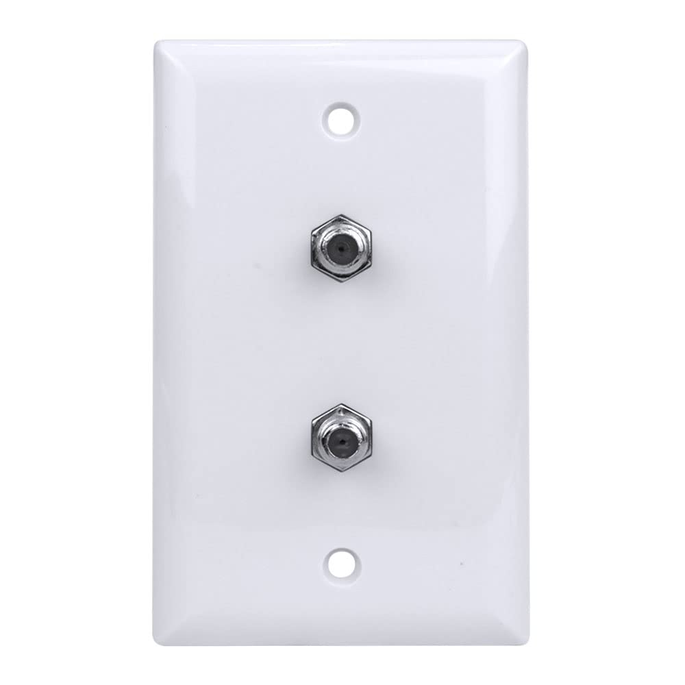 Skywalker Signature Series, Wall Plate W/Dual F-81, White