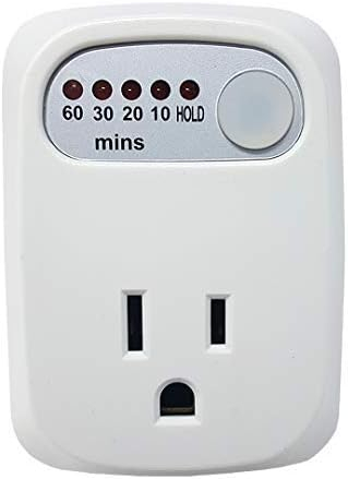 SIMPLE TOUCH Auto Shut-Off Safety Outlet, 60 min 30 min 20 min 10 min Countdown Timer with HOLD option