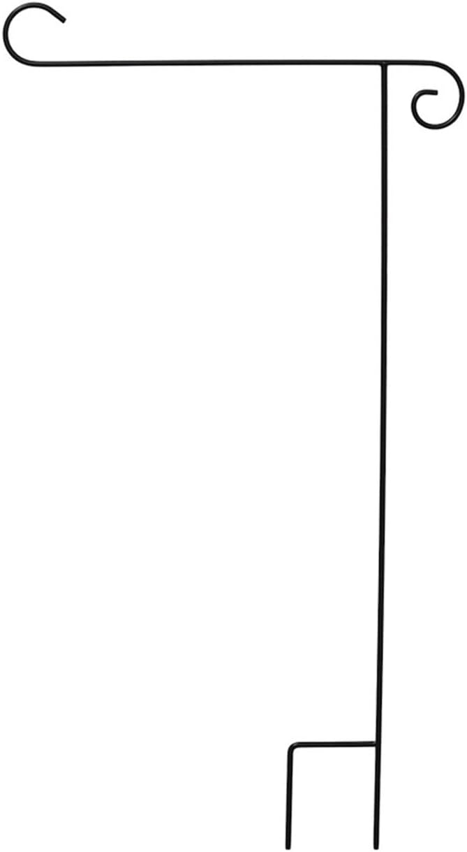 Briarwood Lane Wrought Iron Black Garden Flag Stand