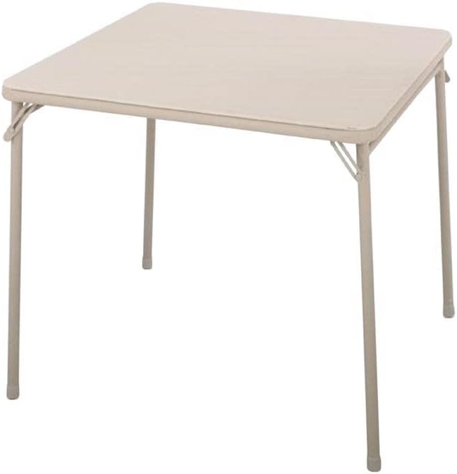 Cosco Square Folding Table 34" Sand Steel Frame, Vinyl Case of 2