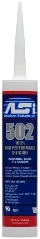 ASI 502 High Performance Black Silicone - 10.2 oz. Cartridge