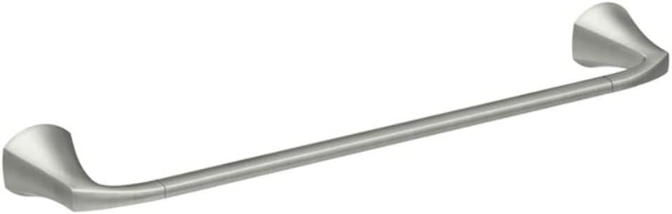 Moen Lindor MY8718BN Towel Bar, 18 in L Rod, Brass/Zinc, Brushed Nickel, Wall Mounting