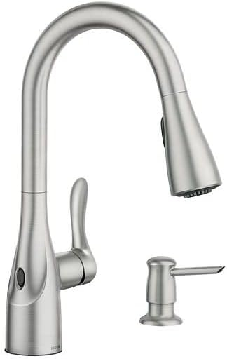 Moen Arlo One Handle Stainless Steel Motion Sensing Pull-Down Kitchen Faucet