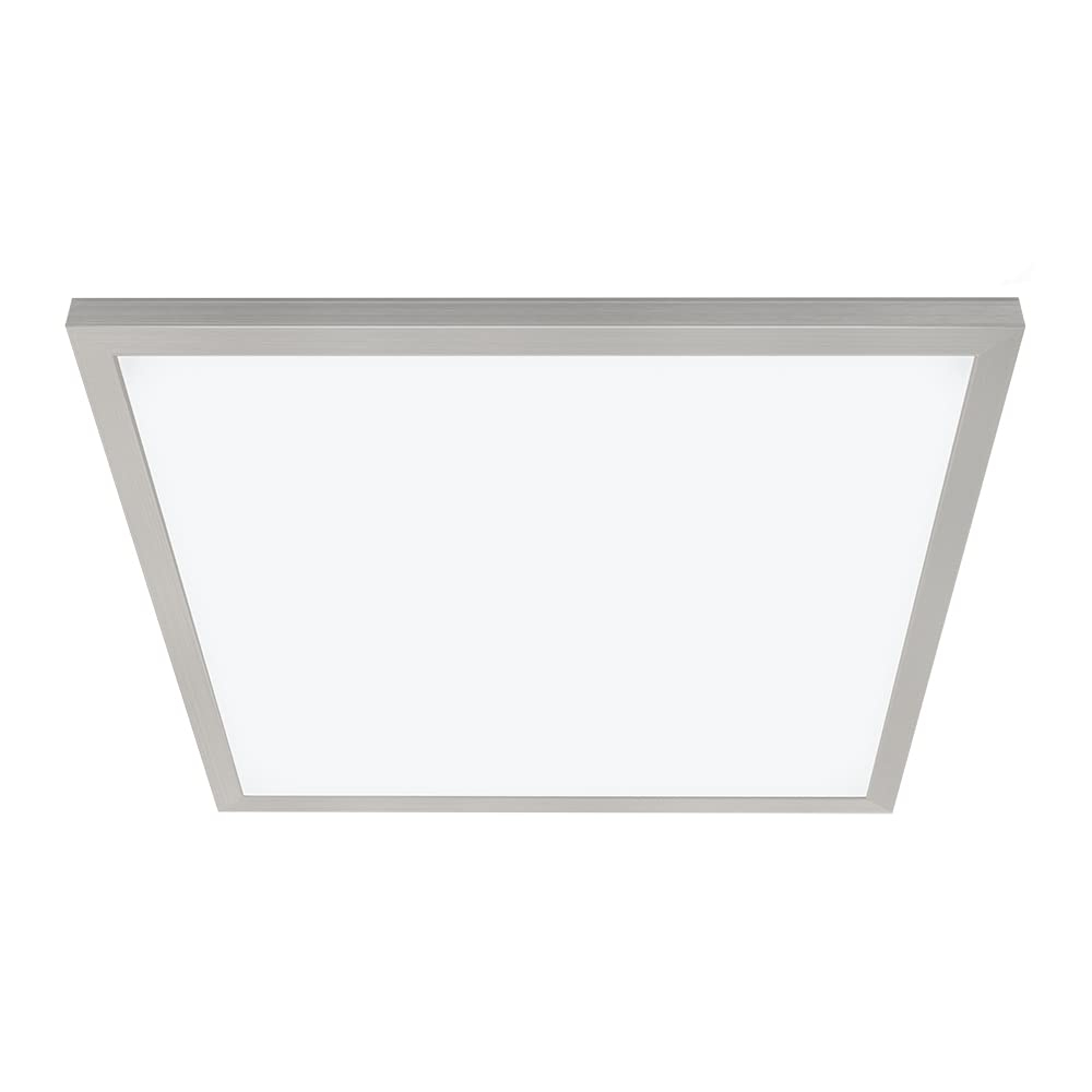 Good Earth Lighting Flat Panel 24-inch Ceiling Fixture - Nickel, Dimmable, 3800 Lumens, 5-White Selectable Color Changing Temperature, Suitable for Damp Locations, 50,000 Hour Rated Lamp Life