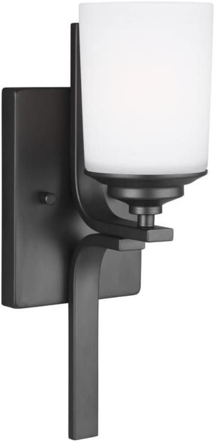 Kemal Brushed Nickel 15'' Energy Star Wall Sconce with Etched White Glass