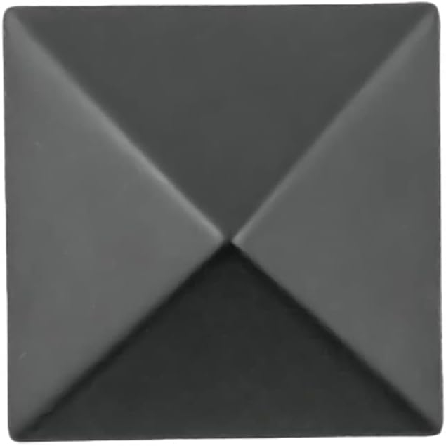 Matte Black Square Modern Cabinet Knob with Mounting Hardware