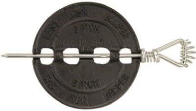 6-Inch Black Cast Iron Stove Pipe Damper