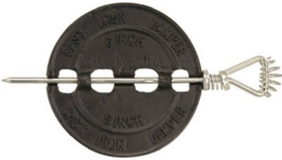 6-Inch Black Cast Iron Stove Pipe Damper