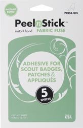 Peel n Stick Fabric Fuse Sheets, 4.25" x 5", 5 Count