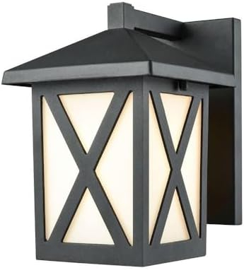 Elk Home 6-Inch Wide Outdoor Lawton Wall Sconce, Matte Black