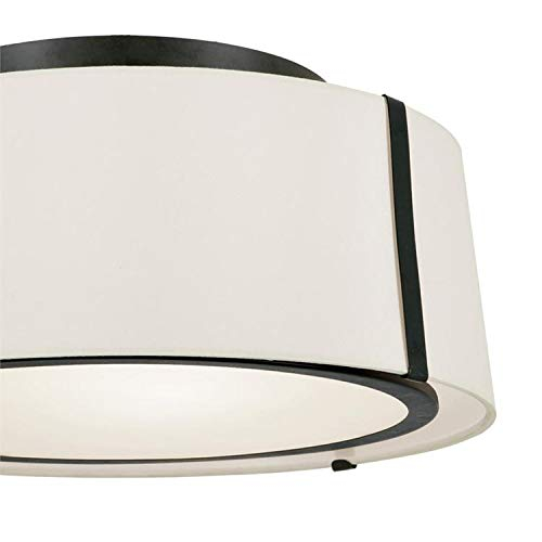 Crystorama Fulton 3 Light Matte Black Semi Flush Mount