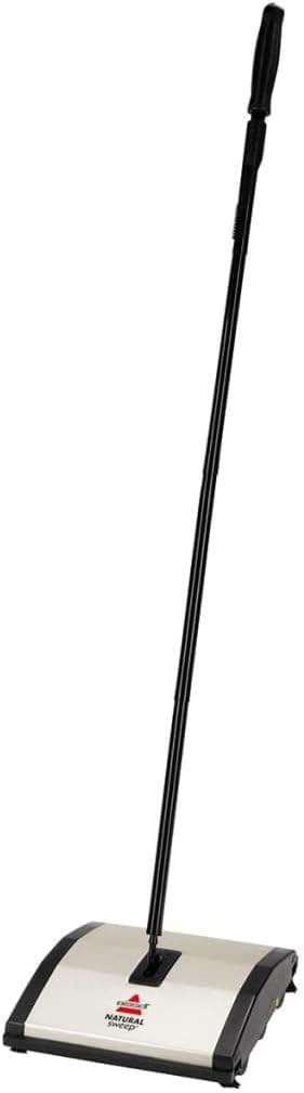 Natural Sweep Lightweight Carpet and Floor Sweeper with Nylon Bristles