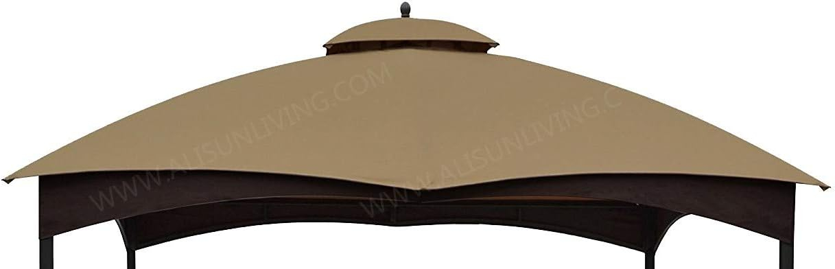 ALISUN Replacement Canopy Top for Lowe's 10' x 12' Gazebo #TPGAZ17-002C (Golden Brown Canopy Top Only)