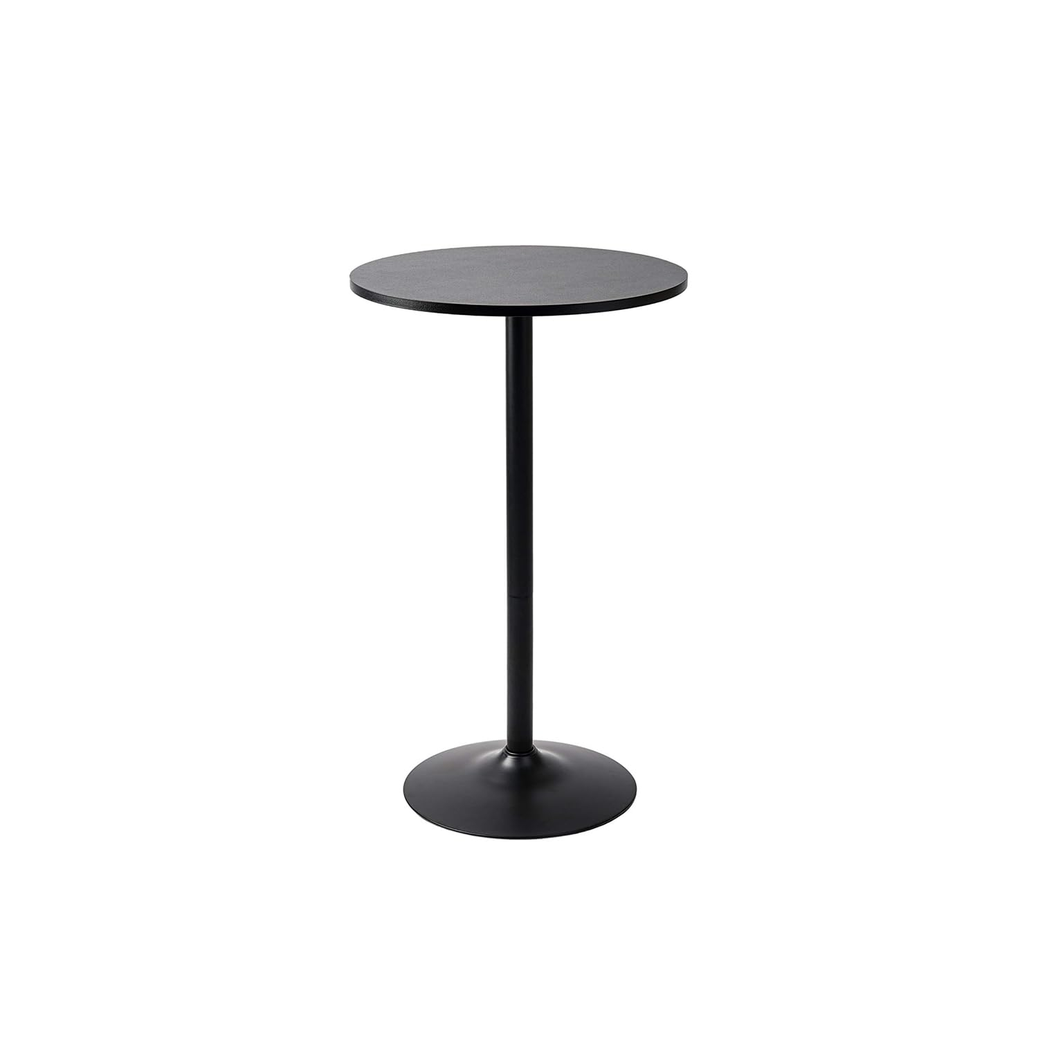 Pearington Santina, Single Round Cocktail Bar, Pub, and Bistro High Top Table with Black Top and Base