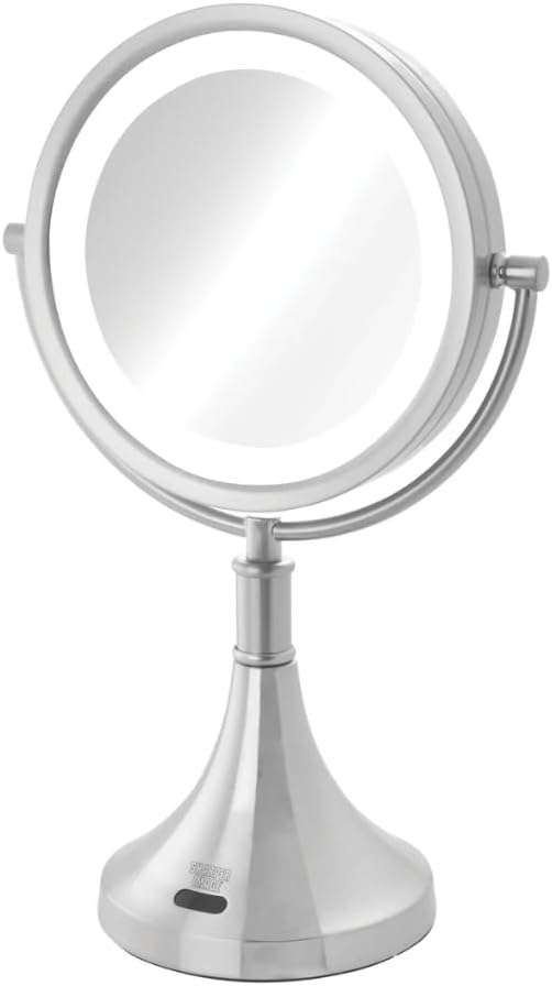Nickel 8x Magnification Cordless LED Makeup Mirror