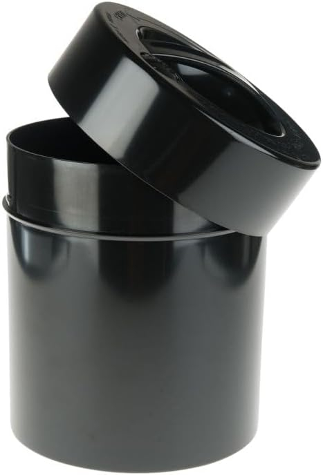 Kilovac - 8 oz to 2.5 lbs Airtight Multi-Use Vacuum Seal Portable Storage Container for Dry Goods, Food, and Herbs - Solid Black Body/Cap