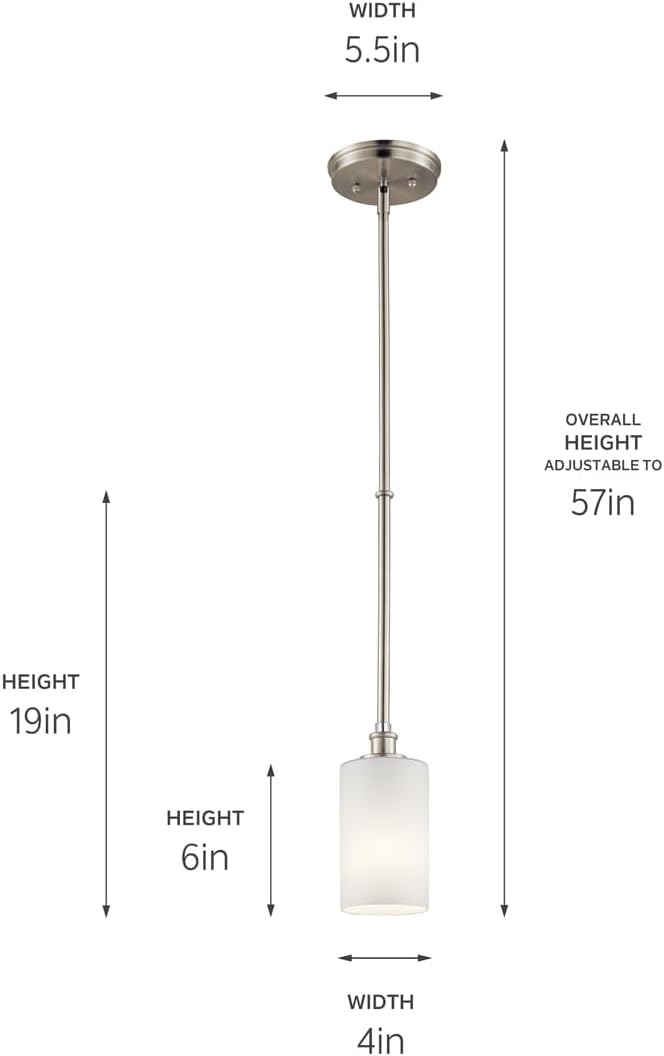Kichler Lighting Joelson 1 - Light Pendant in  Brushed Nickel