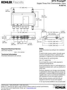 DTV Prompt Digital Three-Port Thermostatic Valve
