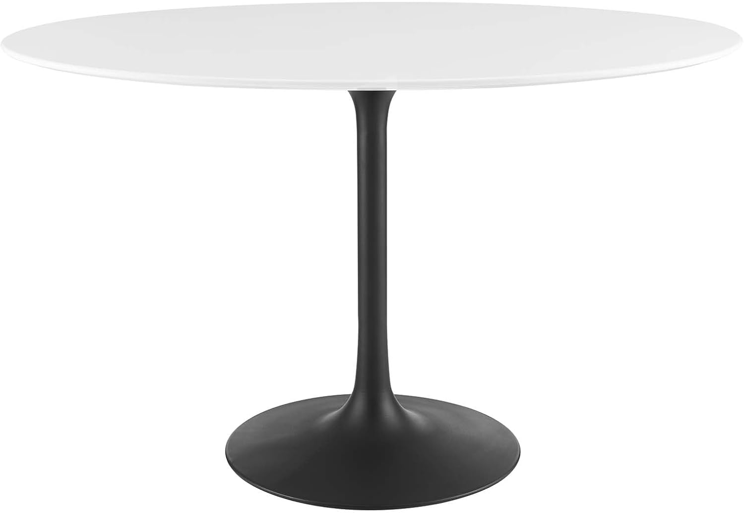 Modway Lippa 48" Oval Dining Table in Black White