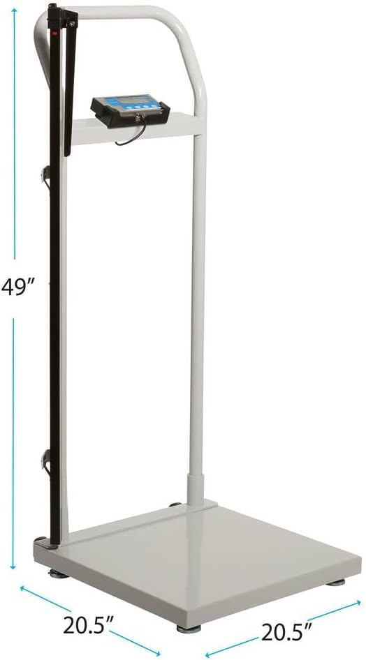 White Steel Digital Physician Scale with LCD Display